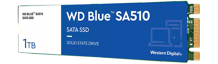 Hero angle of WD Blue M.2 SSD