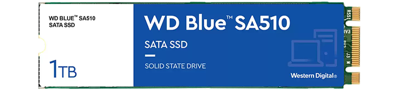 Front facing WD Blue M.2 SSD