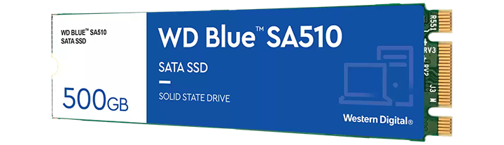 Hero angle of WD Blue M.2 SSD