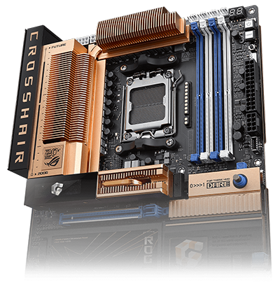 angled cutout of motherboard
