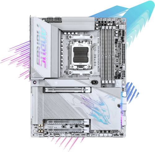 Gigabyte X870E AORUS PRO X3D ICE ATX Motherboard for AMD Ryzen 7000, 8000 & 9000 Series Processors