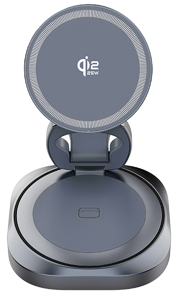 Upright View of Charger Showing Hinge