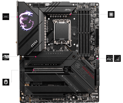 MSI Intel MPG Z790 CARBON WIFI DDR5 ATX Motherboard LN129290 | SCAN UK
