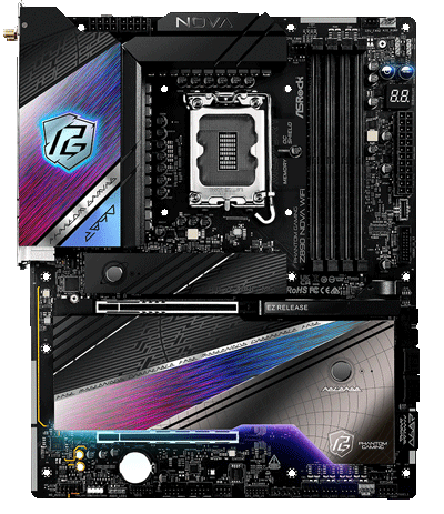 ASRock Nova Z890 DDR5 Intel Motherboard for Intel Core Ultra Series 2