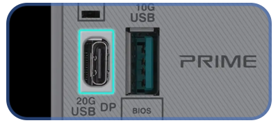 USB 20Gbps port with DP Alt Mode
