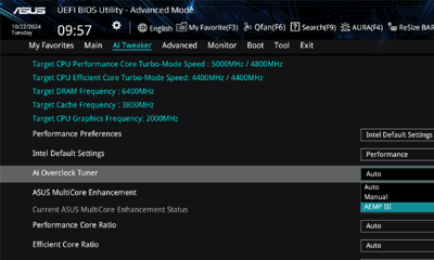 ASUS Enhanced Memory Profile
