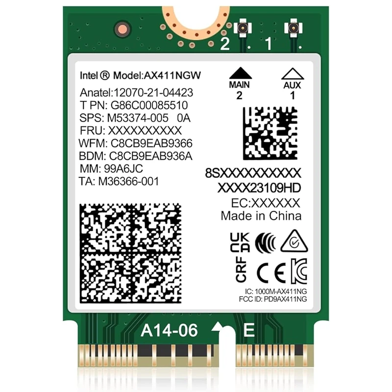 M.2 wireless network interface card