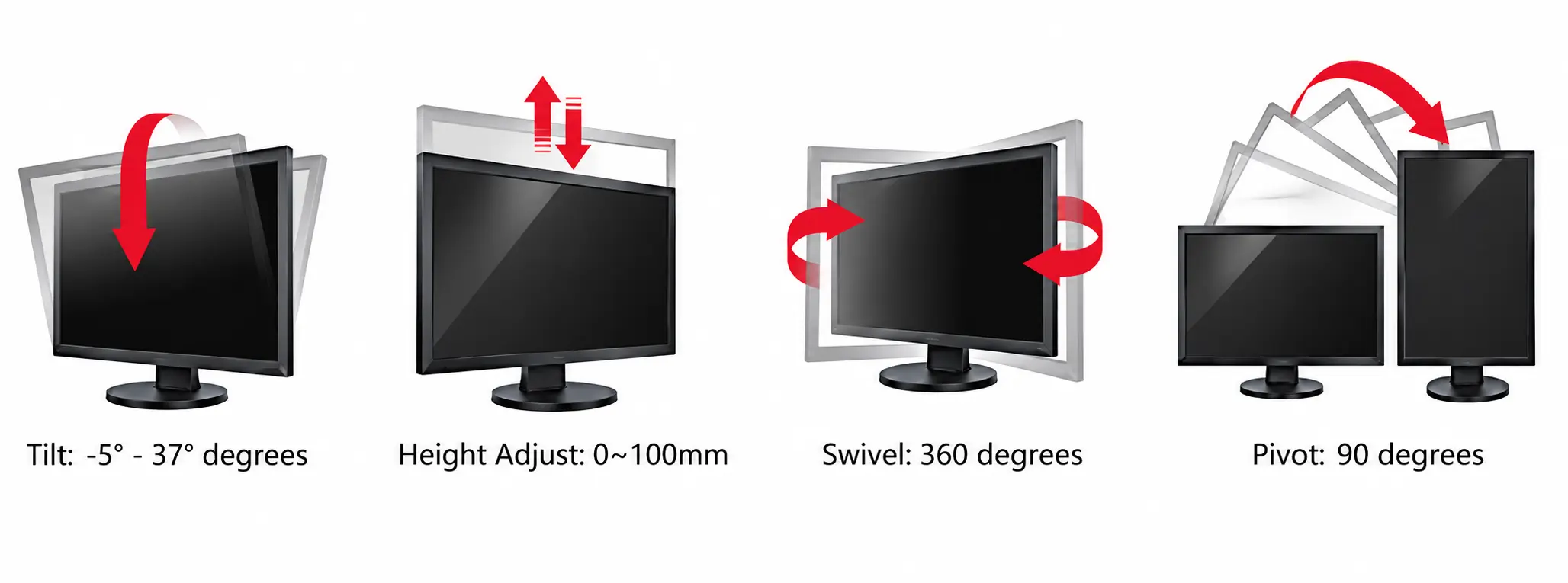 Diagram showing how monitor size is measured diagonally