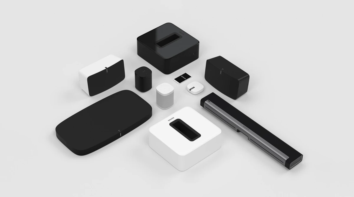 Modern smart speakers from various audio brands