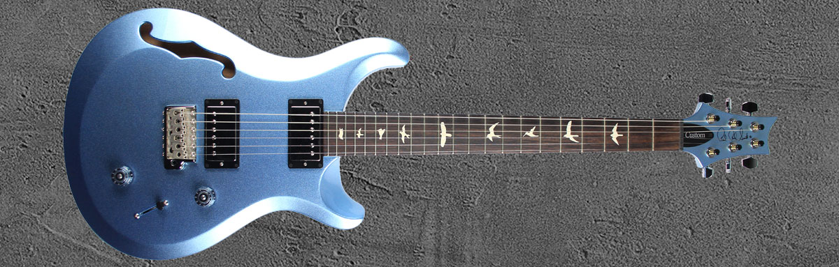 PRS S2 Custom 22 Semi-Hollow Ice Blue Fire Mist