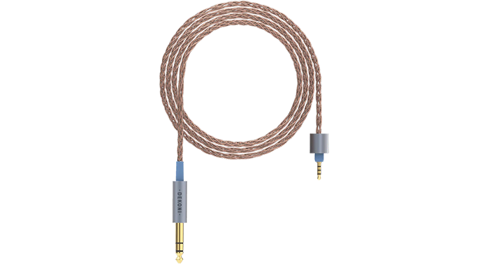 Dekoni Audio Ensemble Presplit PCUHD Twisted Cable with 6.35mm Unbalanced Connector (52
