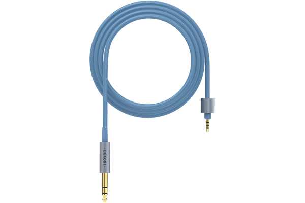 Dekoni Audio Presplit 6.35mm Unbalanced with Blue Nylon Woven Jacket (64
