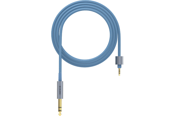 Dekoni Audio Presplit 6.35mm Unbalanced Blue Nylon Woven Jacket