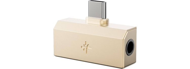 FiiO Tiny B 3.5+4.4mm DAC and Headphone Amplifier Direct Plug in Dongle - Gold