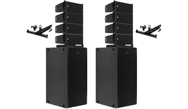 RCF HDL6A / SUB8008-AS Active Line-Array Ground-Stacked System Bundle