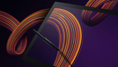 close up of the wacom cintiq pro screen