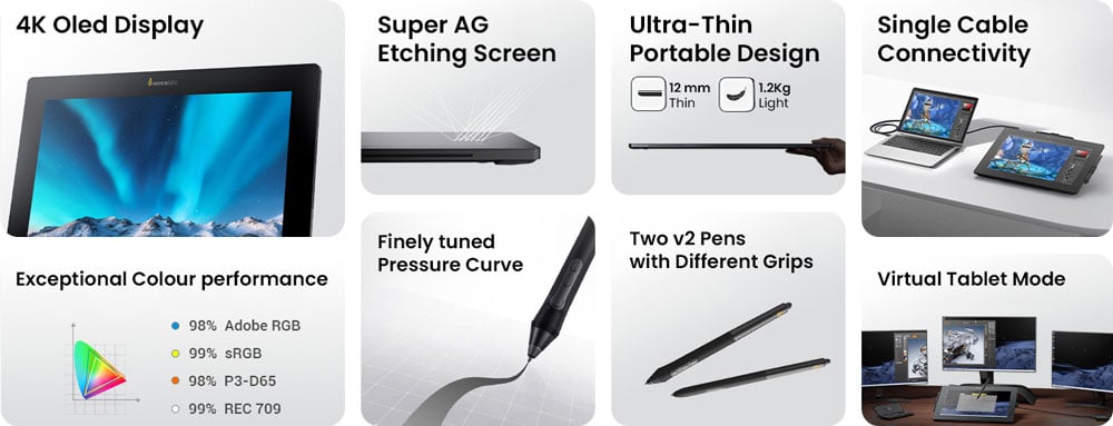 key features of the pen display