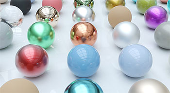 texture spheres on white background