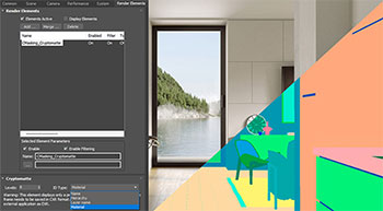 Chaos Corona Cryptomatte software preview