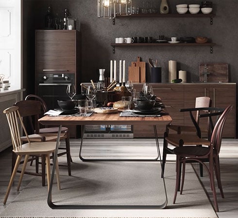 Corona sample render modern dining room table