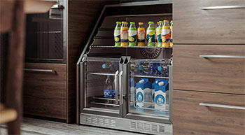 Chaos Corona Render of drinks glass fridge in kitchen