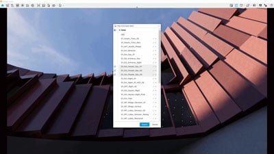 a chaos enscape scene being exported to v-ray