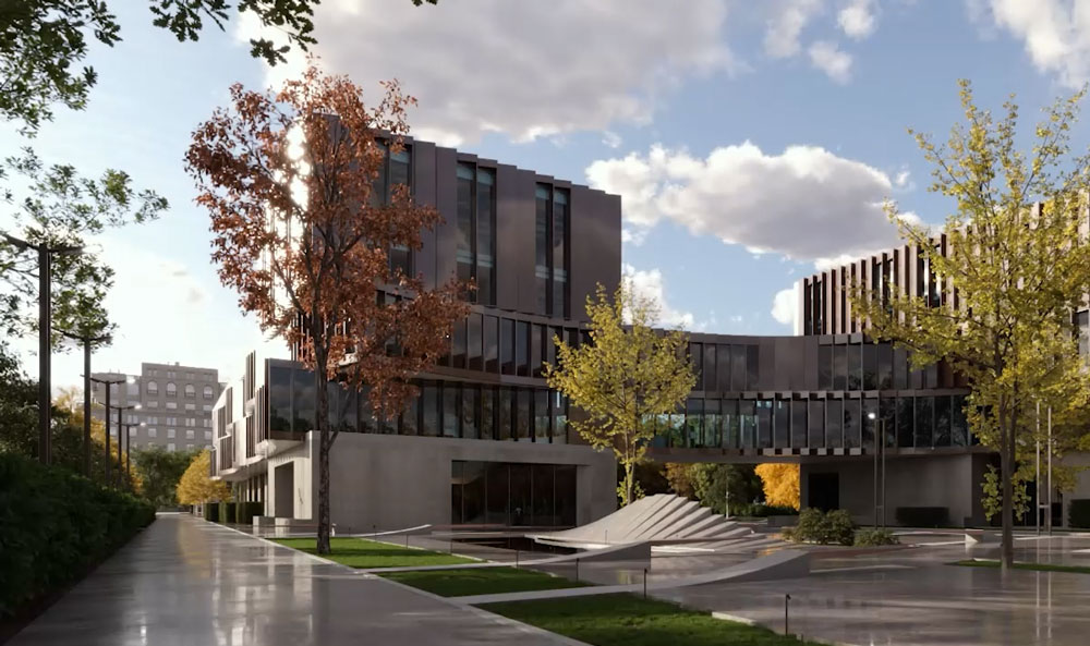 sample render of a building using chaos envision