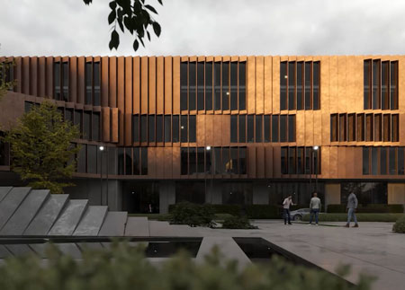sample render of the side of a building with chaos envision