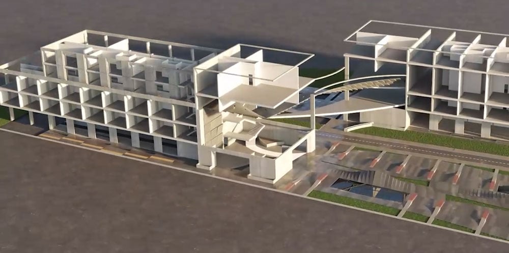 breakdown render of a building interiour using chaos envision