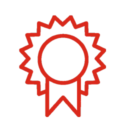 Red certification icon