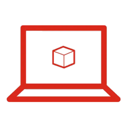 Red laptop icon