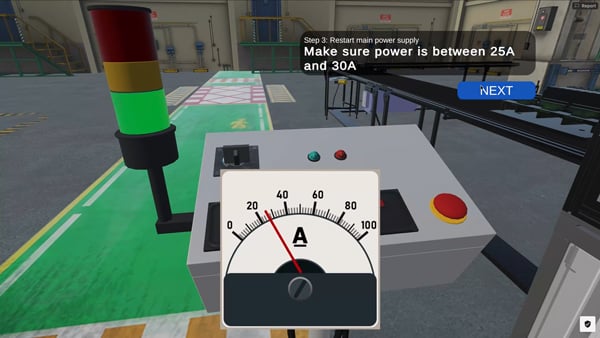 interactive training within unity studio