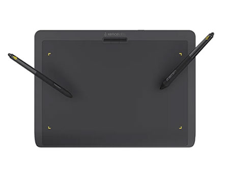 top down view of the xencelabs tablet with both pens