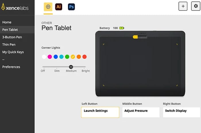 xencelabs tablet interface