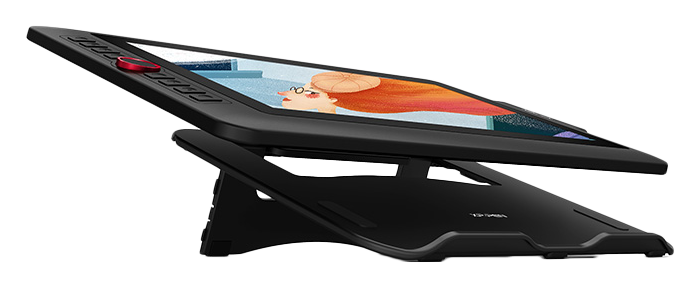 xp pen artist 12 pro on the portable stand