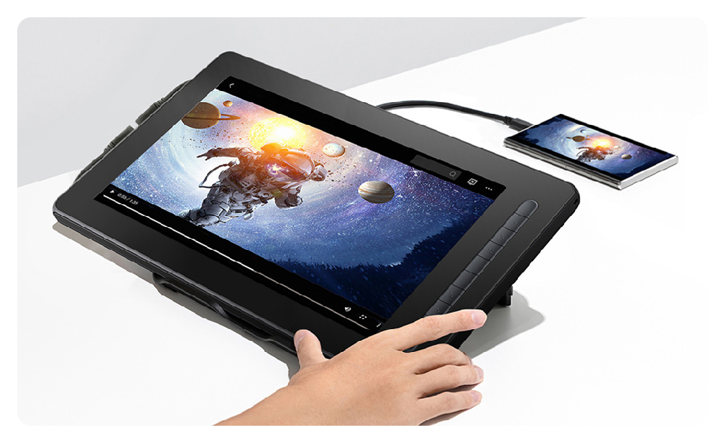 example of video mirroring using the xp pen artist 16 2nd gen