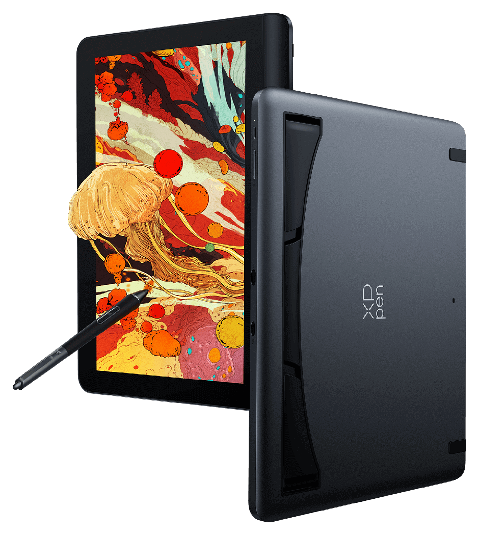 angled portrait front and back view of the xp pen artist 14 2nd gen