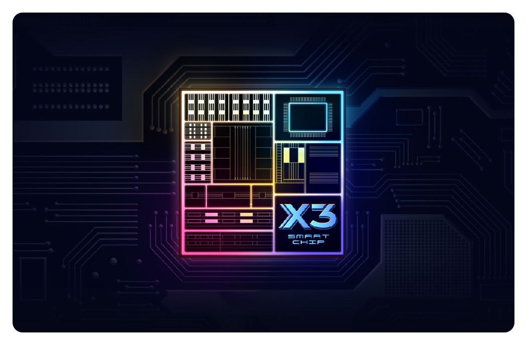 close up illustration of the X3 smart chip in the xp pen artist pro 16 stylus