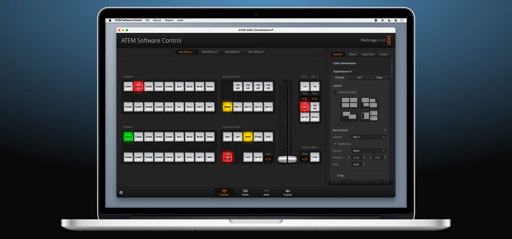 atem software control panel interface