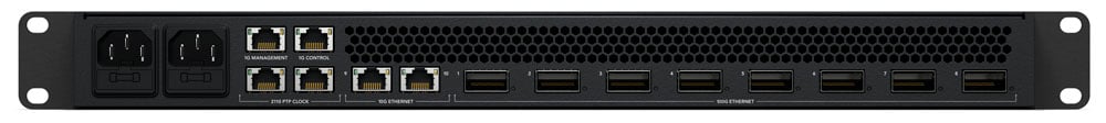 rear view of the blackmagic ethernet switch