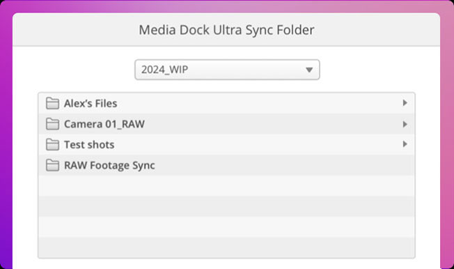 blackmagic cloud sync interface