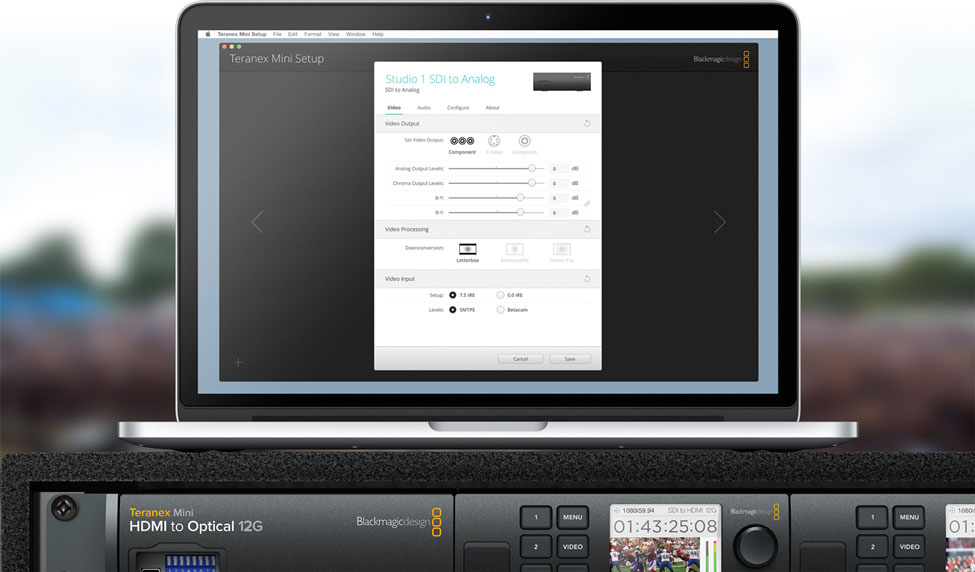 blackmagic teranex mini remote control
