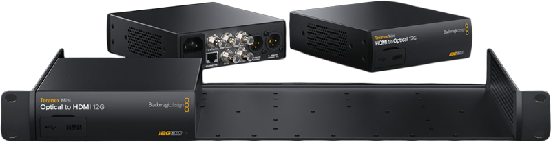 rackmounted blackmagic teranex mini