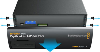 replacing the front panel of the blackmagic teranex mini