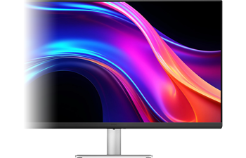 BenQ MA270UP Nano Gloss Panel with fluid coloured glass wave background 