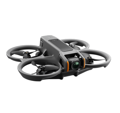 photograph of DJI Avata 2 drone facing right at a 45 degree angle