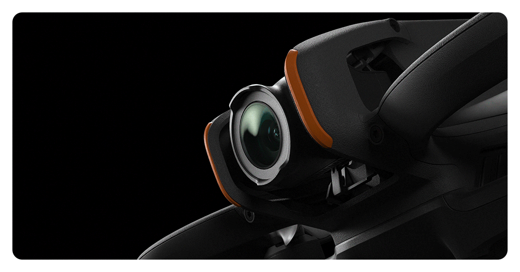 camera pulling away from the DJI Avata 2 drone showing the sensor