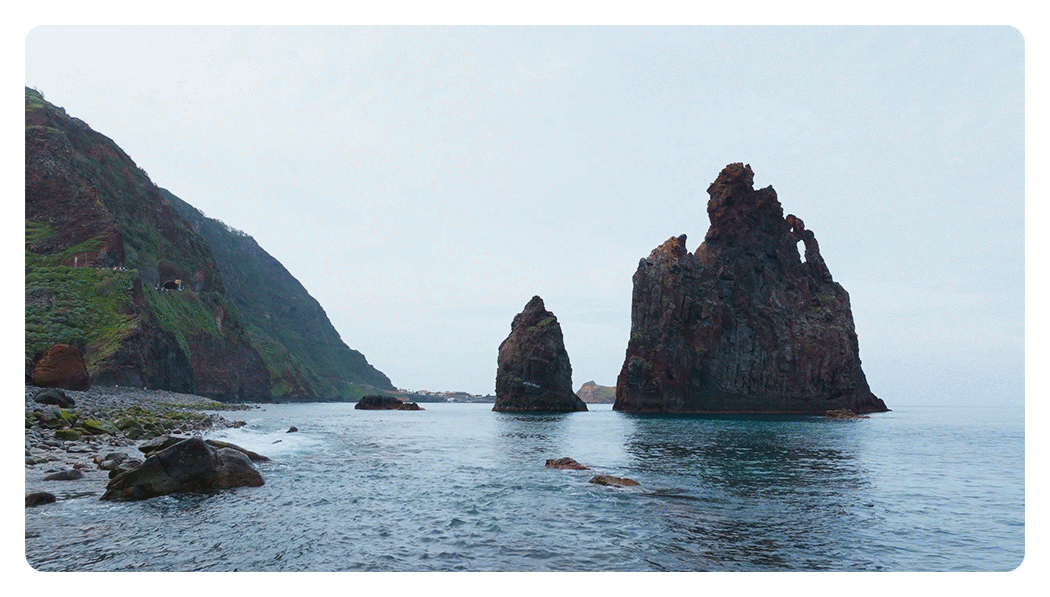 DJI Avata 2 drone flying cliffs and shore line