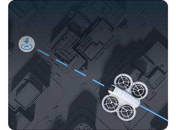 Illustration of DJI Neo Return to Home Flight path
