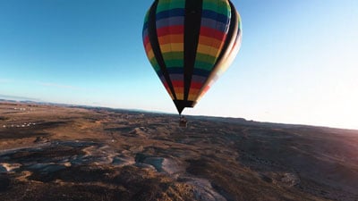 hot air balloon filmed using the dji osmo nano